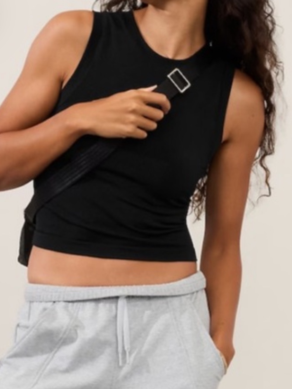 Athleta Renew Seamless Muscle Tank in Black Size Medium EUC
